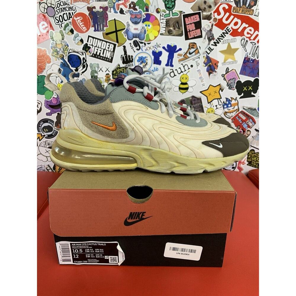 Size 10.5 - Nike Travis Scott x Air Max 270 React ENG Cactus Trails